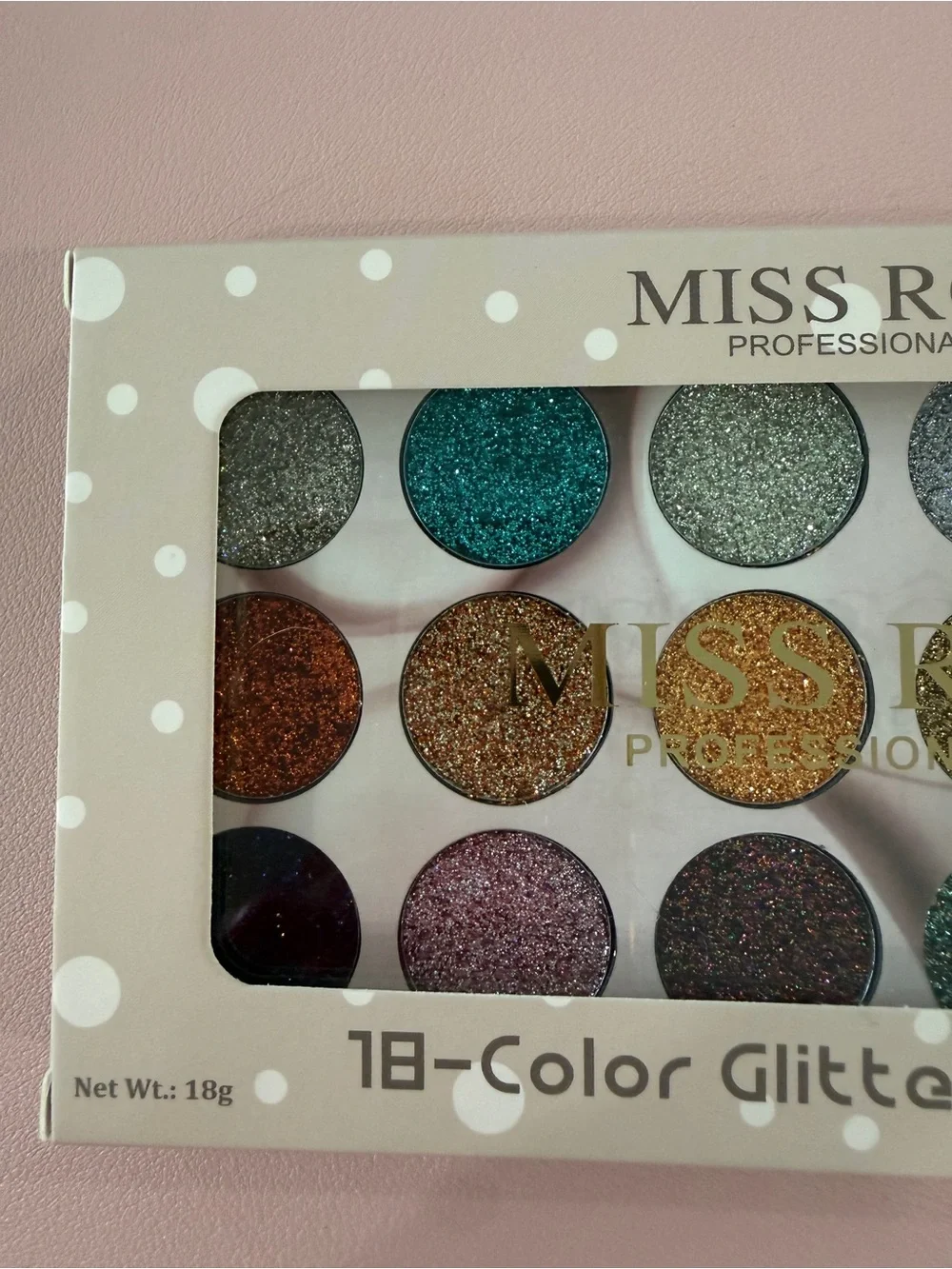 3/$25 ✨ MISS RÔSE Professional Make-Up 18-Color Glitter Eyeshadow Palette ✨